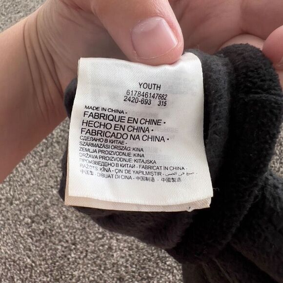 Youth Nike gray fleece gloves - Picture 5 of 6